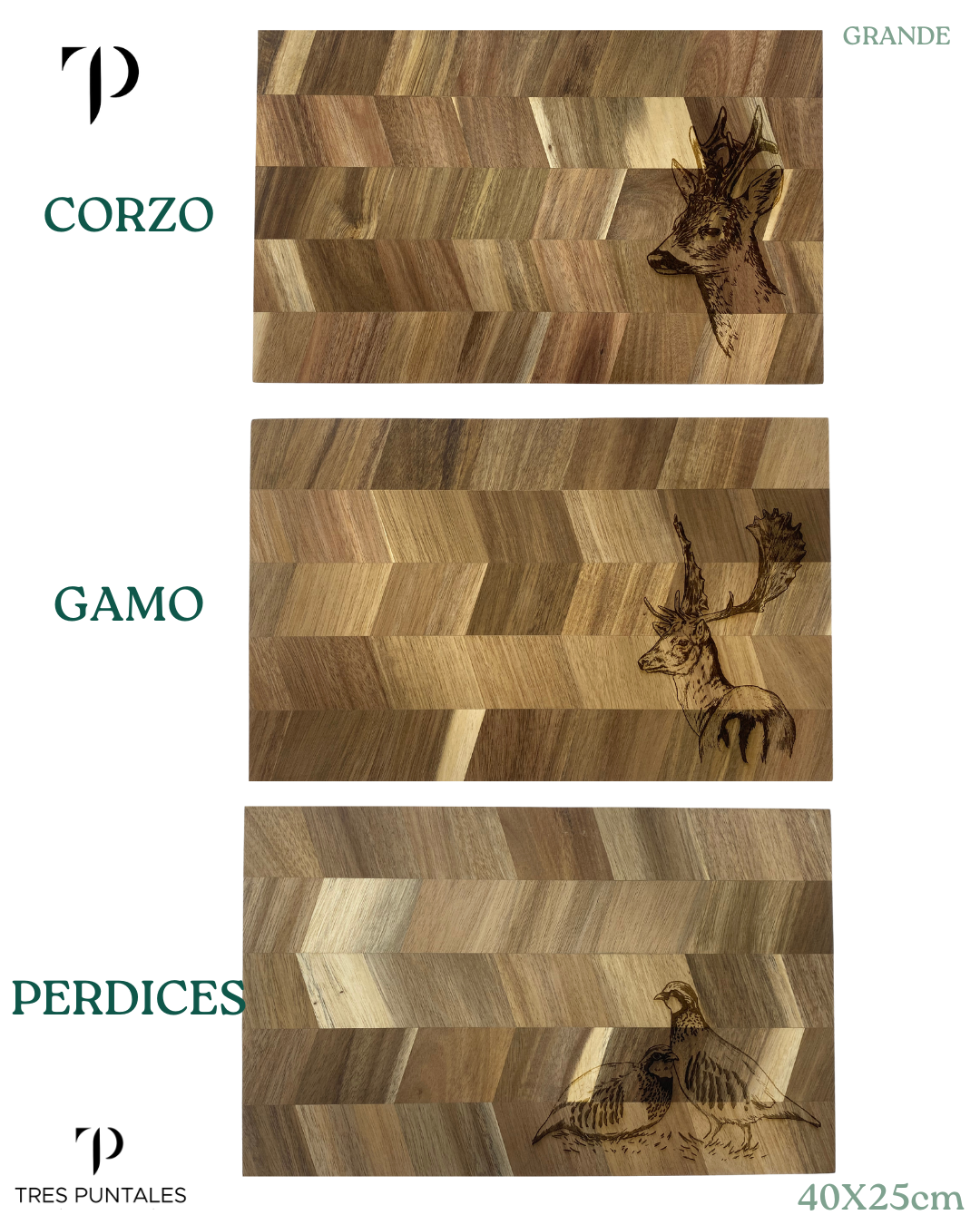 Tabla Exótica Geométrica - 35x23cm y 40x25cm