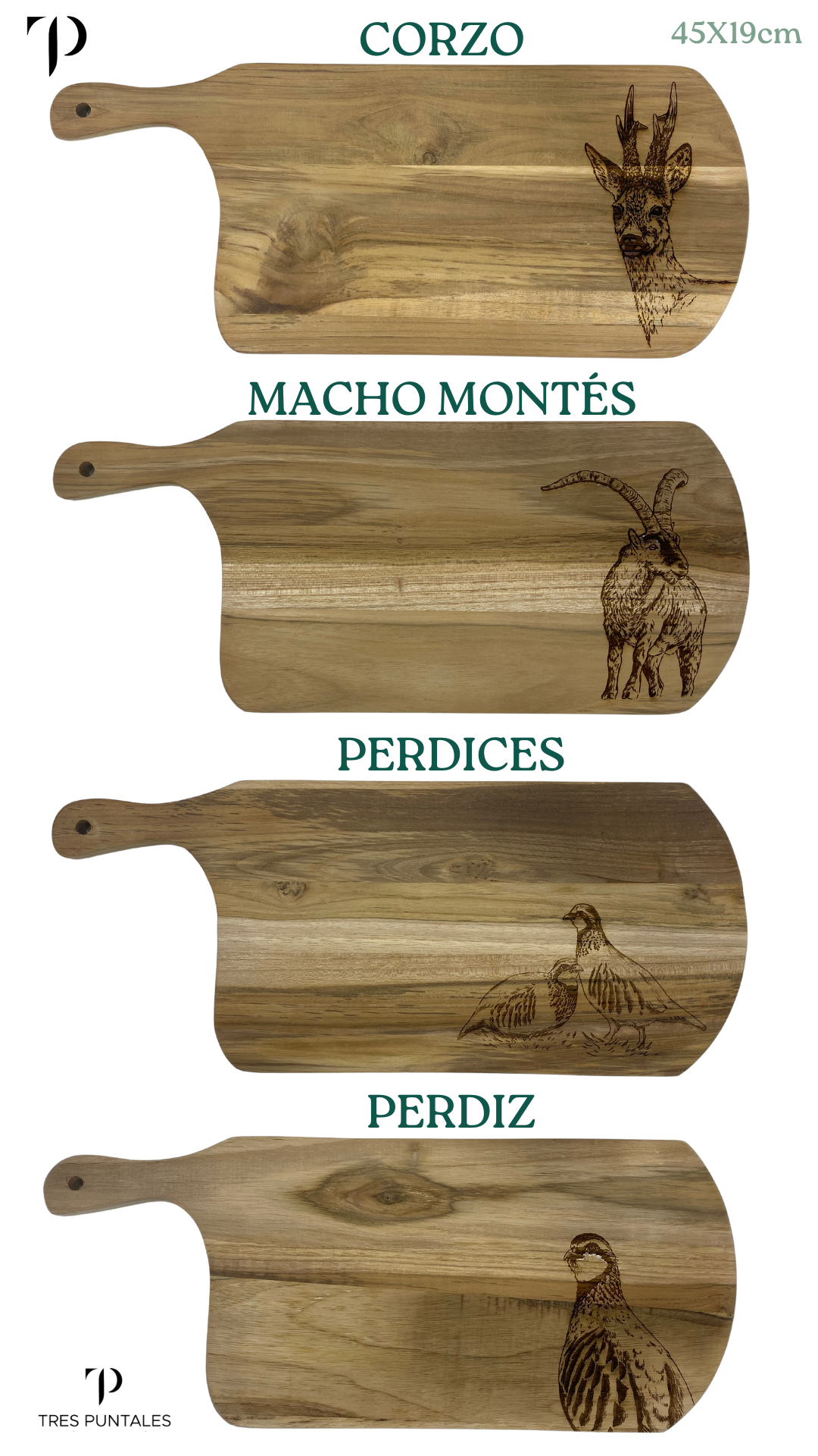 Tabla Asa Madera 45x19cm