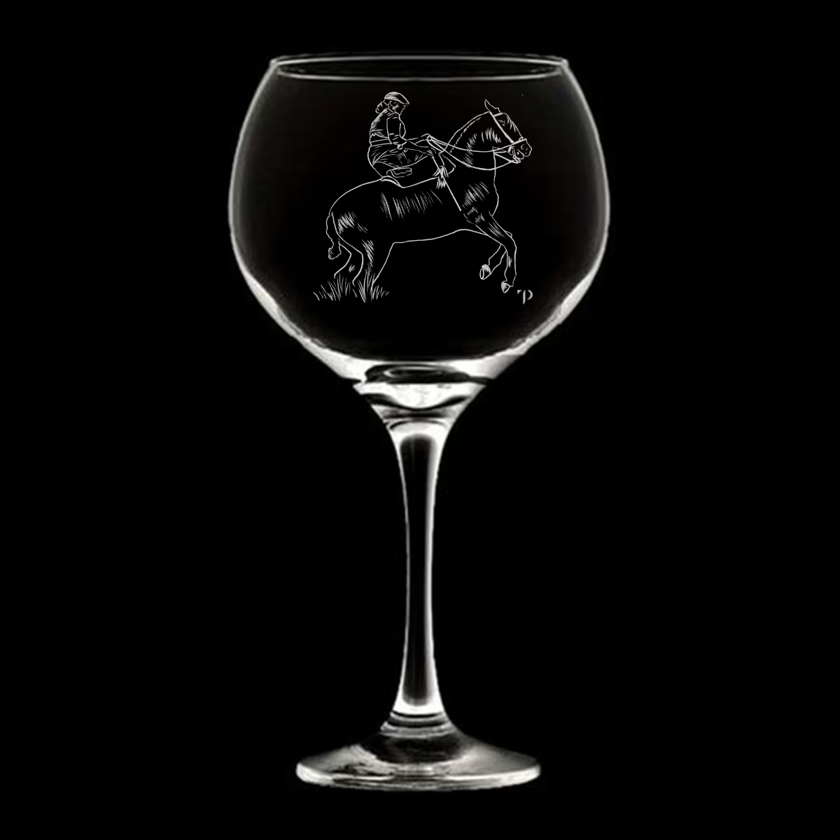 Mujer a Caballo - Copa de balón