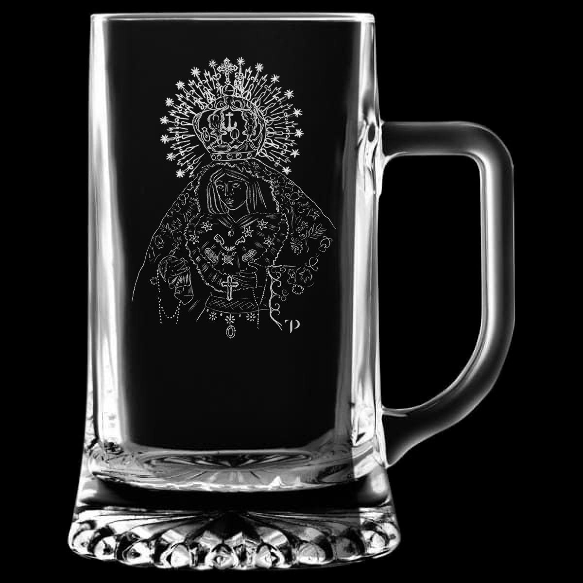 Virgen de la Esperanza Macarena - Jarra transparente
