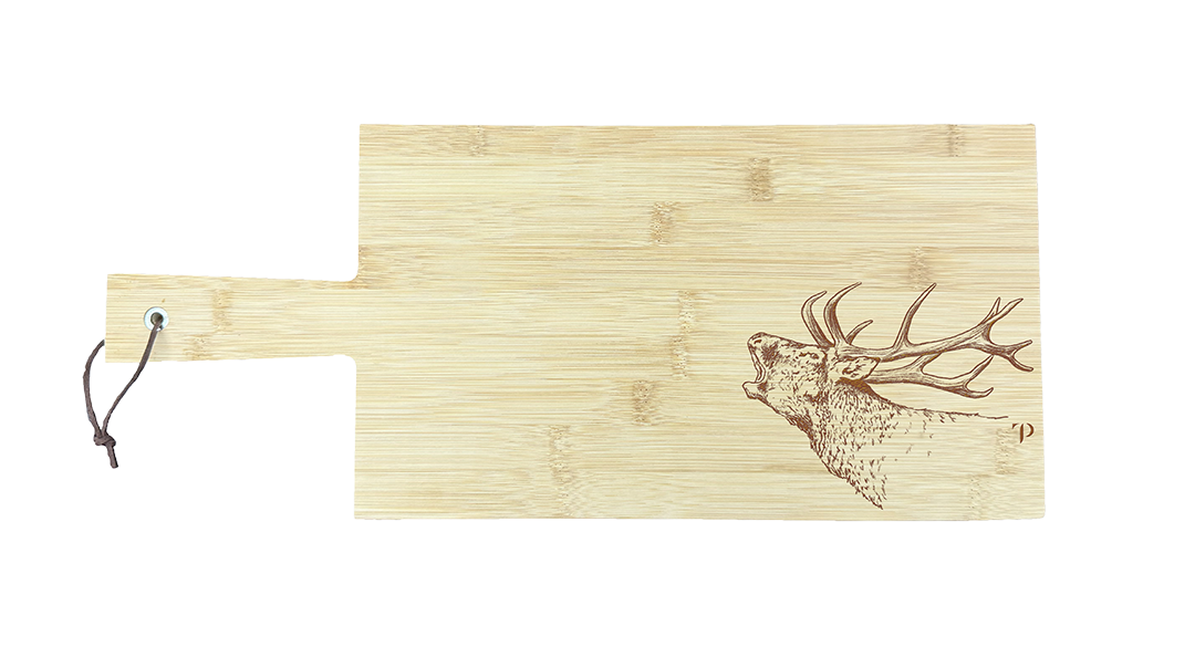 Venado en berrea - Tabla de corte grande de bambú