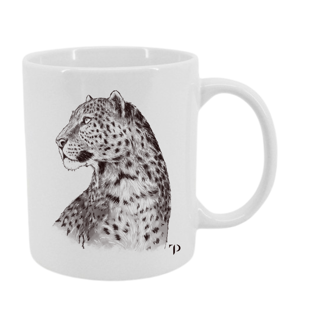 Leopardo B/N - Taza