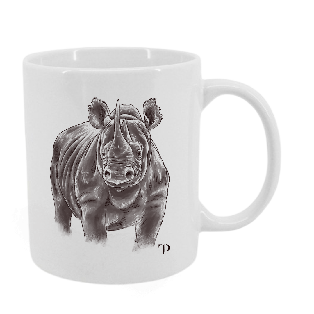 Rinoceronte B/N - Taza