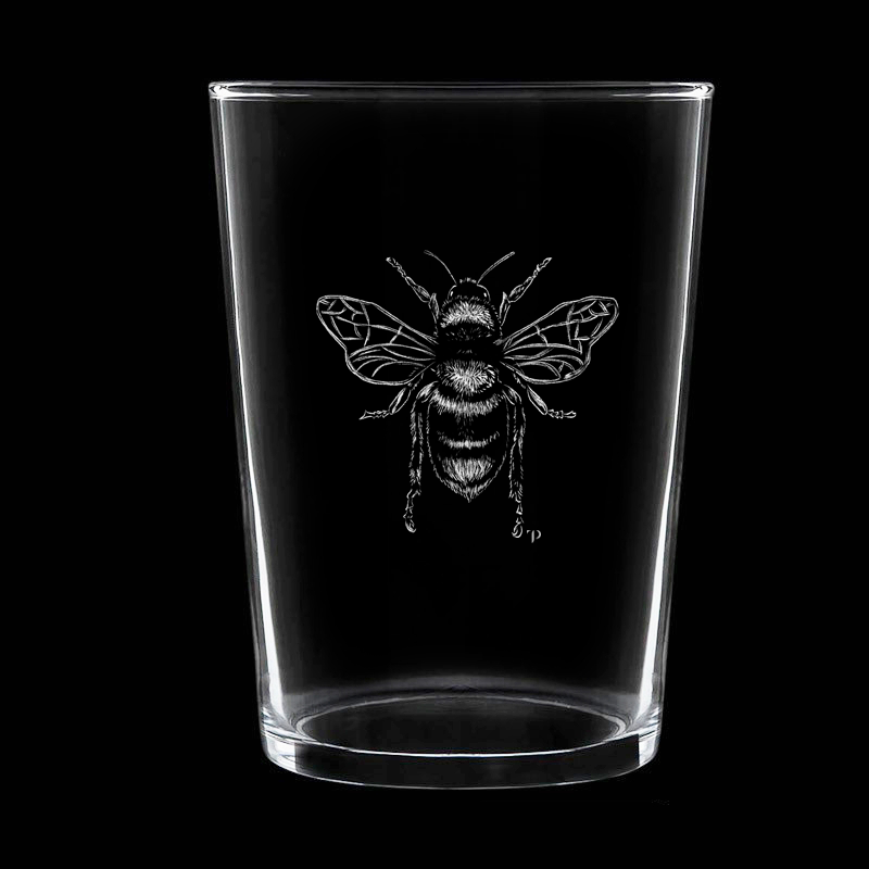Abeja - Vaso ancho de vidrio