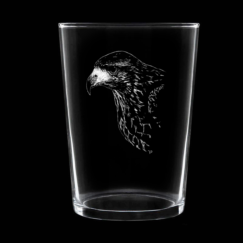Águila Harris - Vaso ancho de vidrio