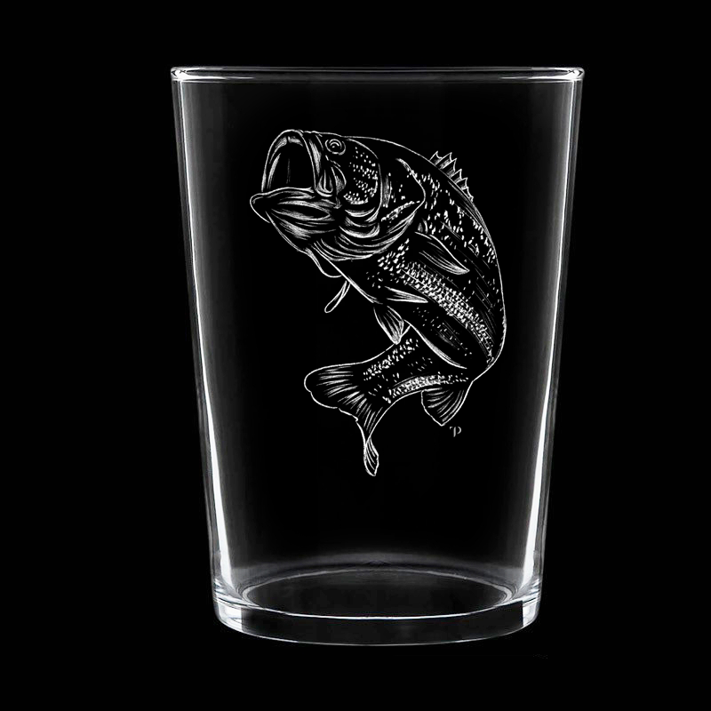 Black Bass - Vaso ancho de vidrio