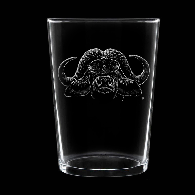 Búfalo - Vaso ancho de vidrio