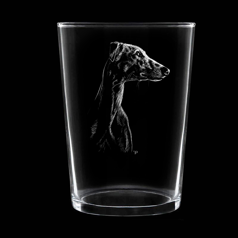 Cabeza de Galgo - Vaso ancho de vidrio