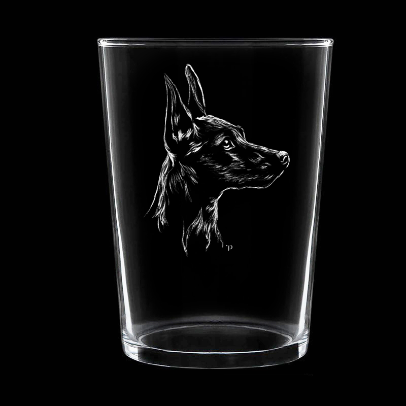 Cabeza de Podenco - Vaso ancho de vidrio