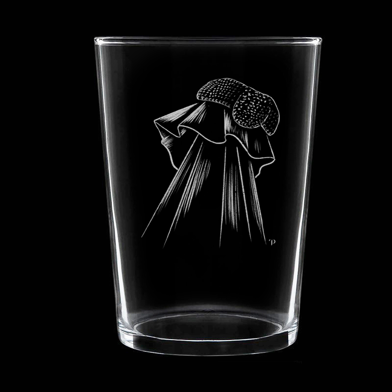 Capote y Montera - Vaso ancho de vidrio