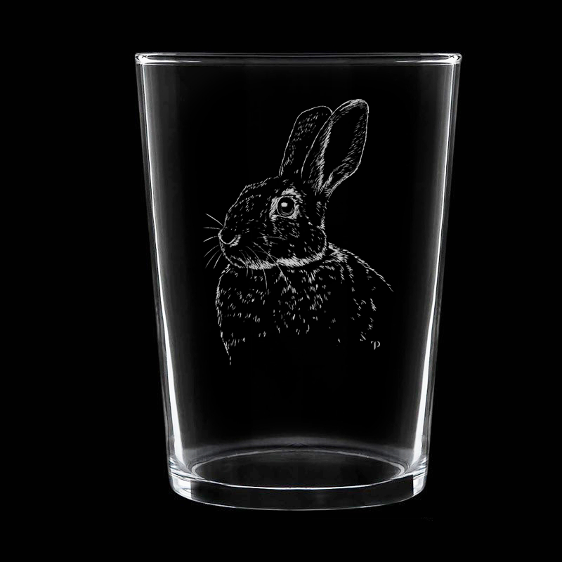 Conejo N.1 - Vaso ancho de vidrio