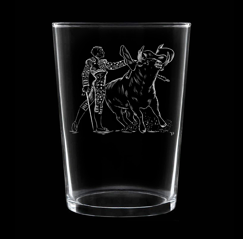 José Fernando Molina - Vaso ancho de vidrio