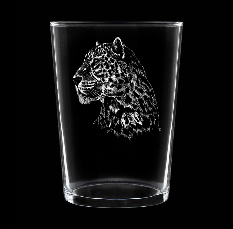 Leopardo - Vaso ancho de vidrio