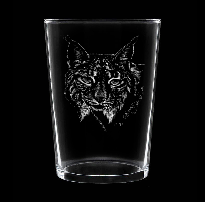 Lince Ibérico - Vaso ancho de vidrio