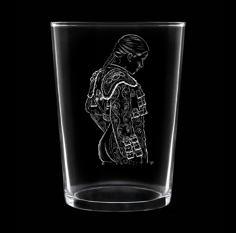 Miriam Cabas - Vaso ancho de vidrio