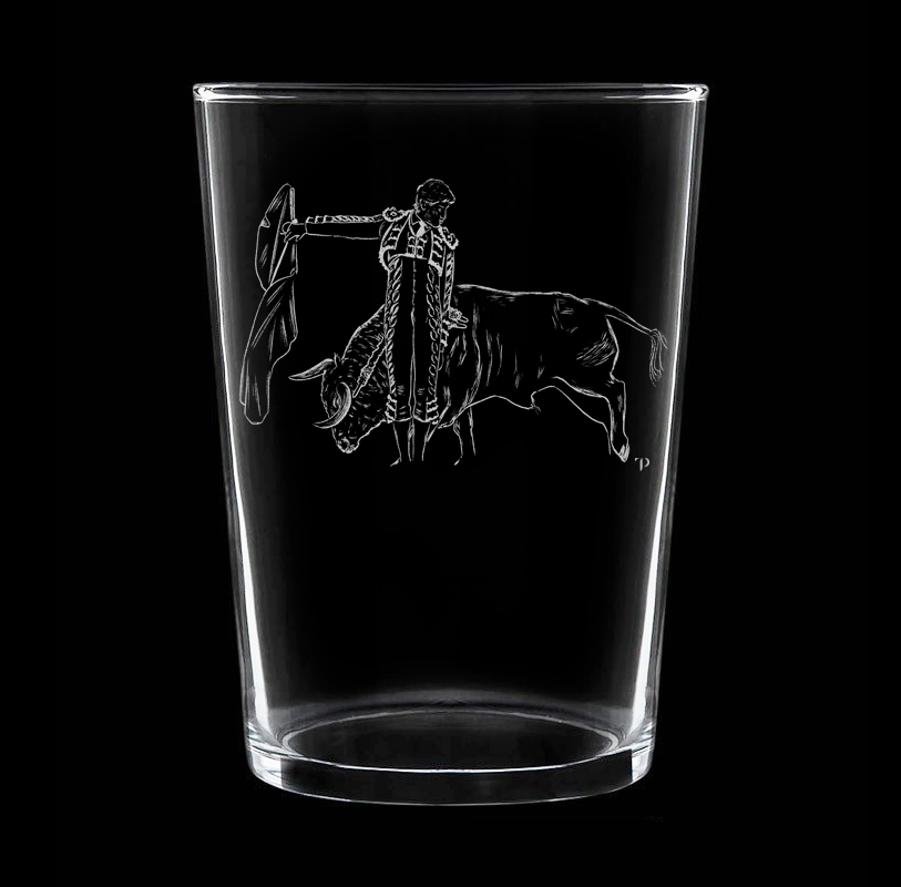 Roca Rey - Vaso ancho de vidrio
