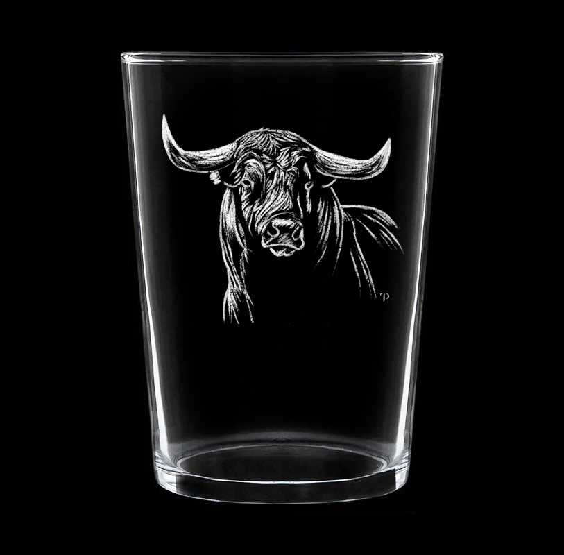Toro N.2 - Vaso ancho de vidrio
