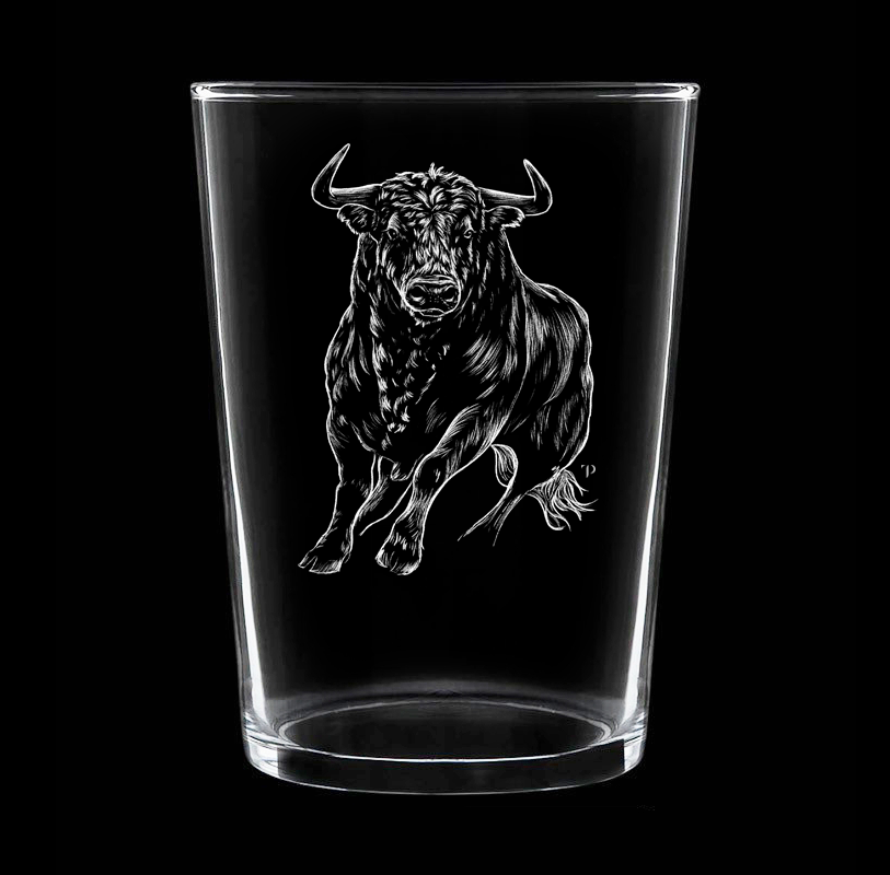 Toro N.3 - Vaso ancho de vidrio
