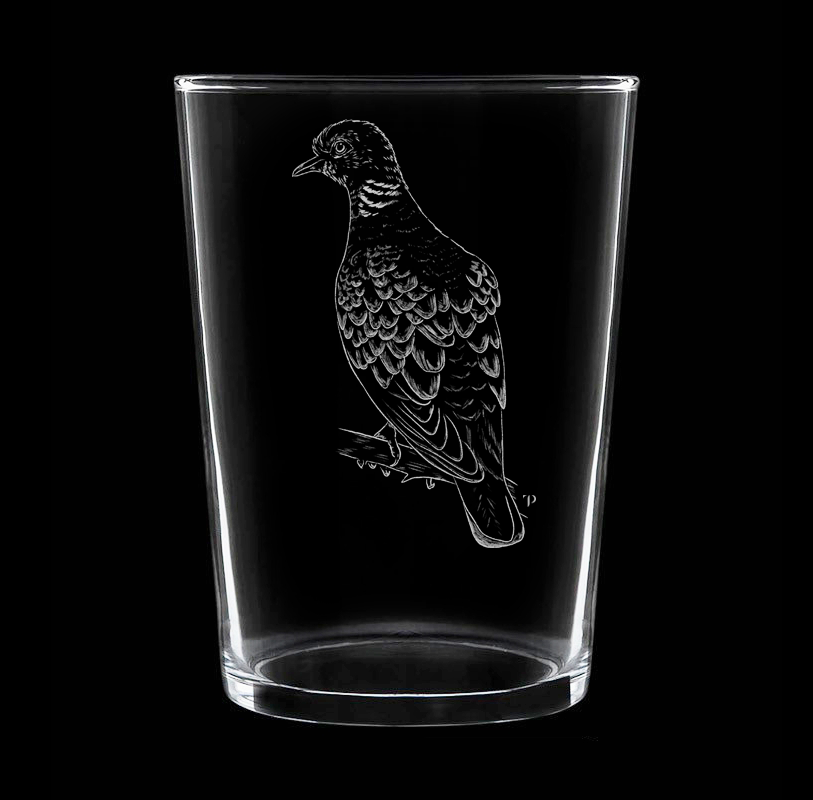 Tórtola - Vaso ancho de vidrio