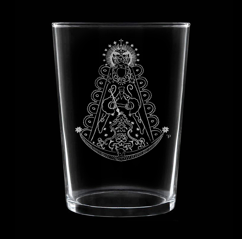 Virgen del Rocío N.2 - Vaso ancho de vidrio