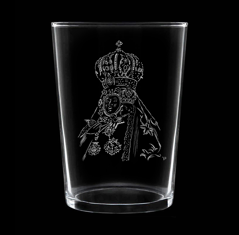 Virgen de la Cabeza - Vaso ancho de vidrio