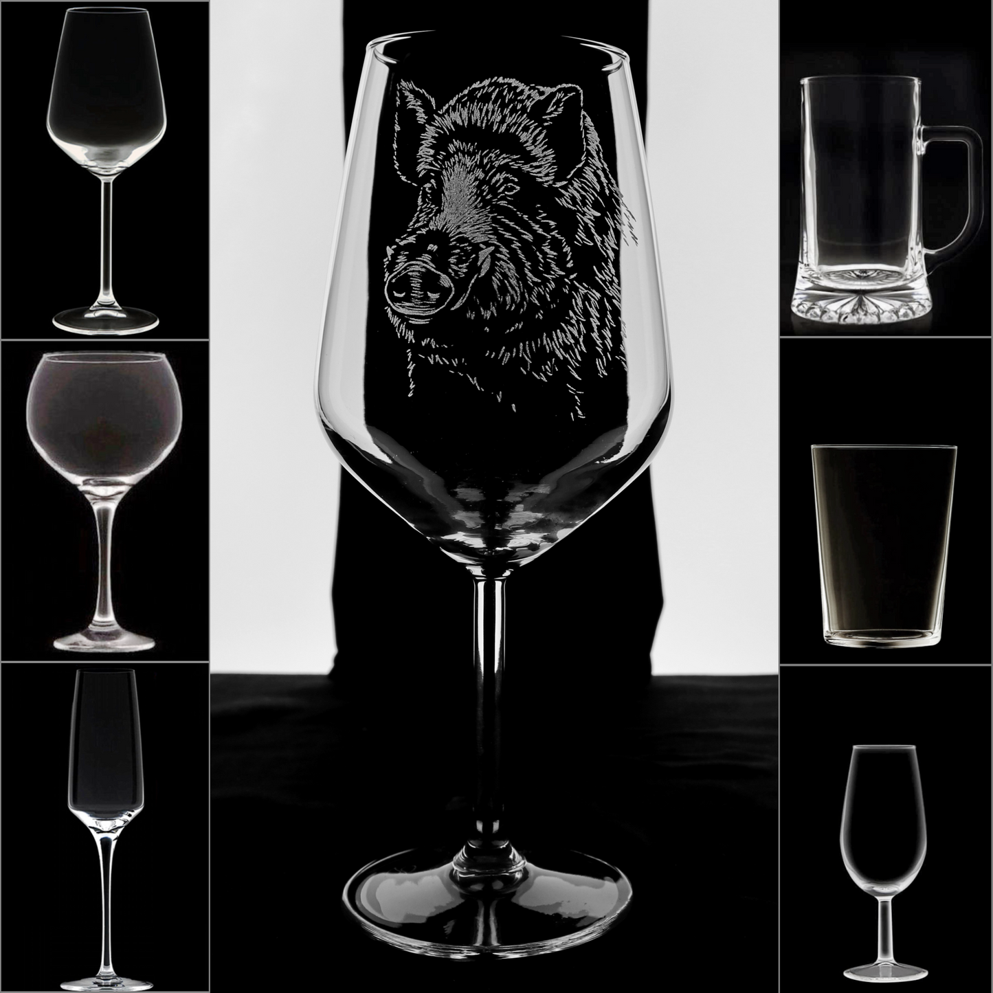 Perdiz 3 - Copa Vino Caza y + Grabados en Vidrio