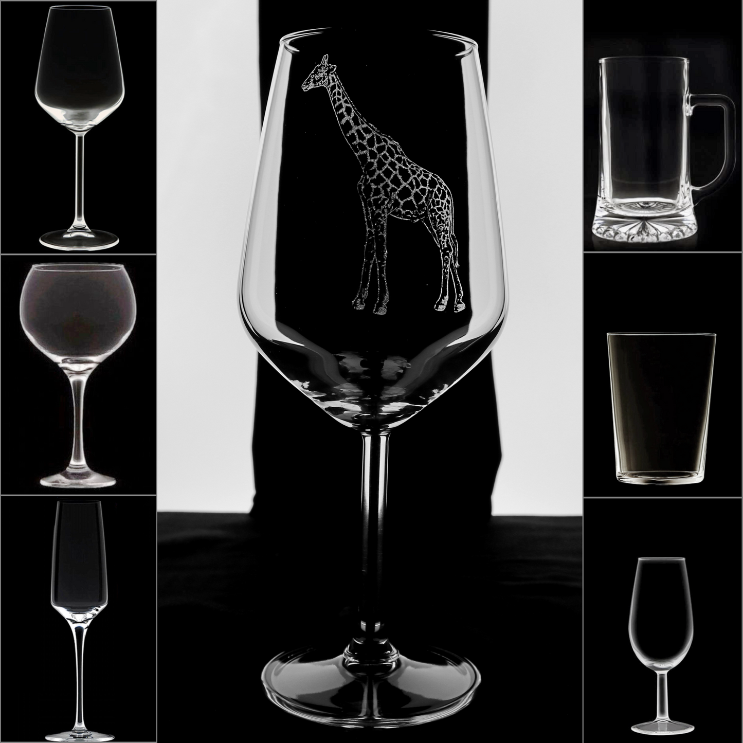 JIRAFA - Copa Vino África y + Grabados en Vidrio