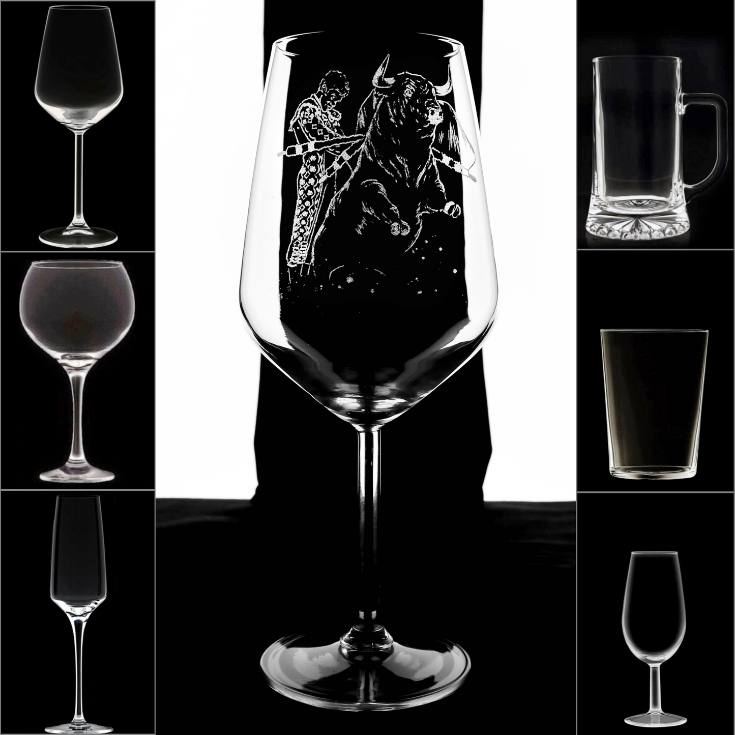 JOSÉ TOMÁS - Copa Vino Taurina y + Grabados en Vidrio