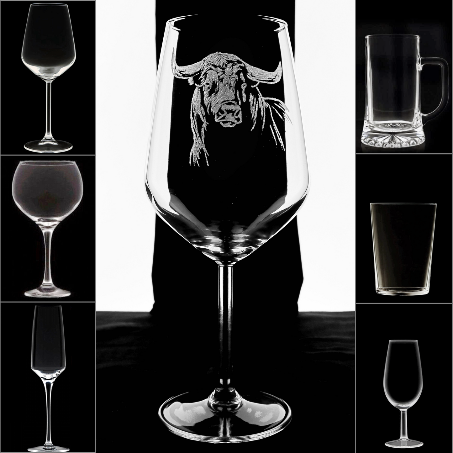 TORO 2 - Copa Vino Taurina y + Grabados en Vidrio