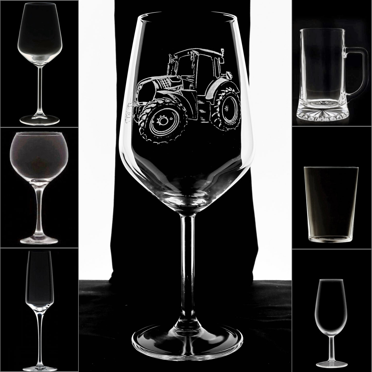 TRACTOR - Copa Vino Naturaleza y + Grabados en Vidrio