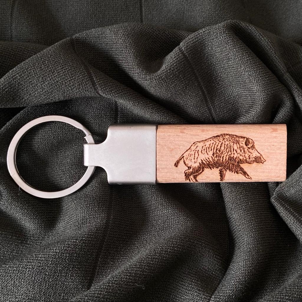 Llavero Acero y Madera