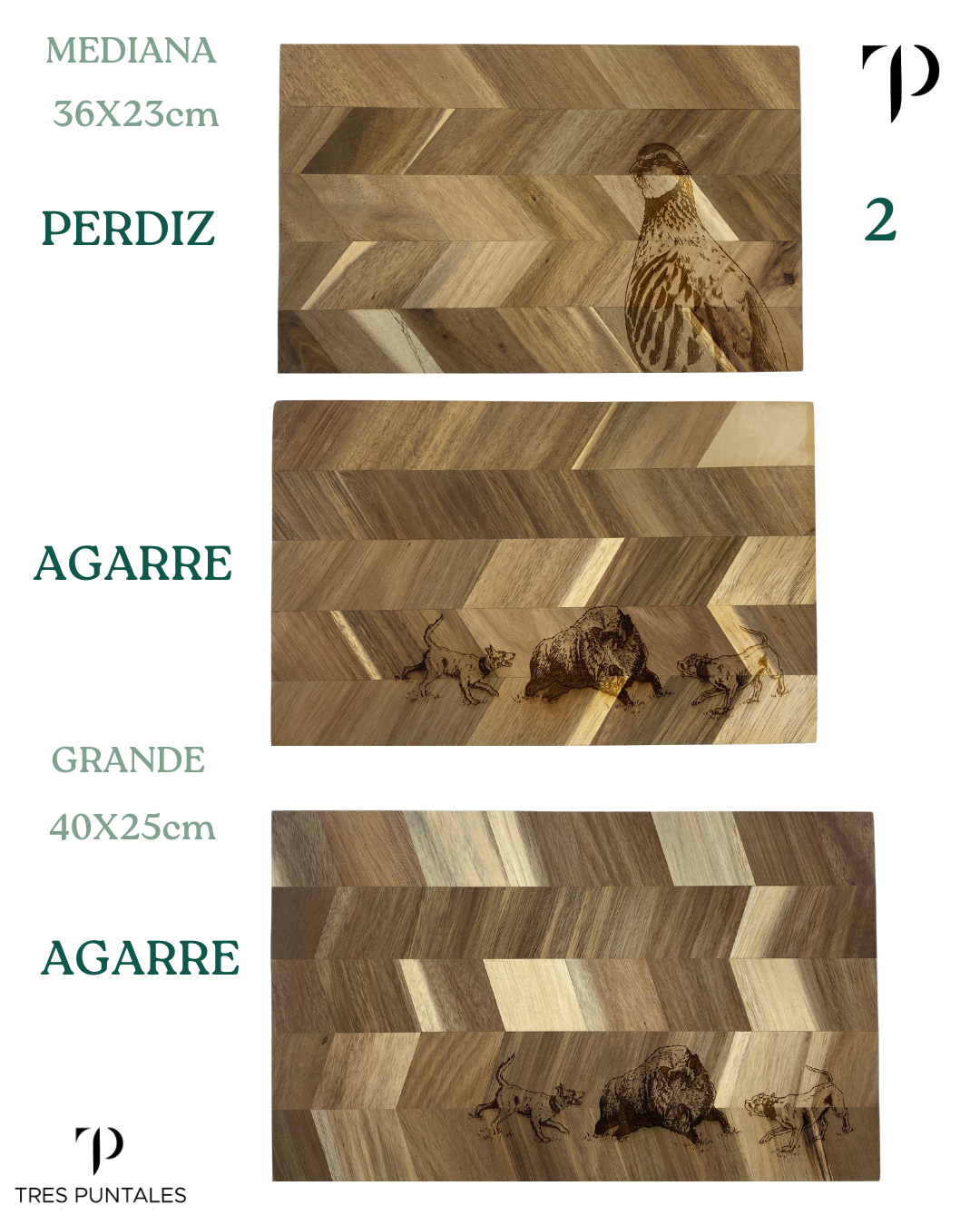 Tabla Exótica Geométrica - 35x23cm y 40x25cm