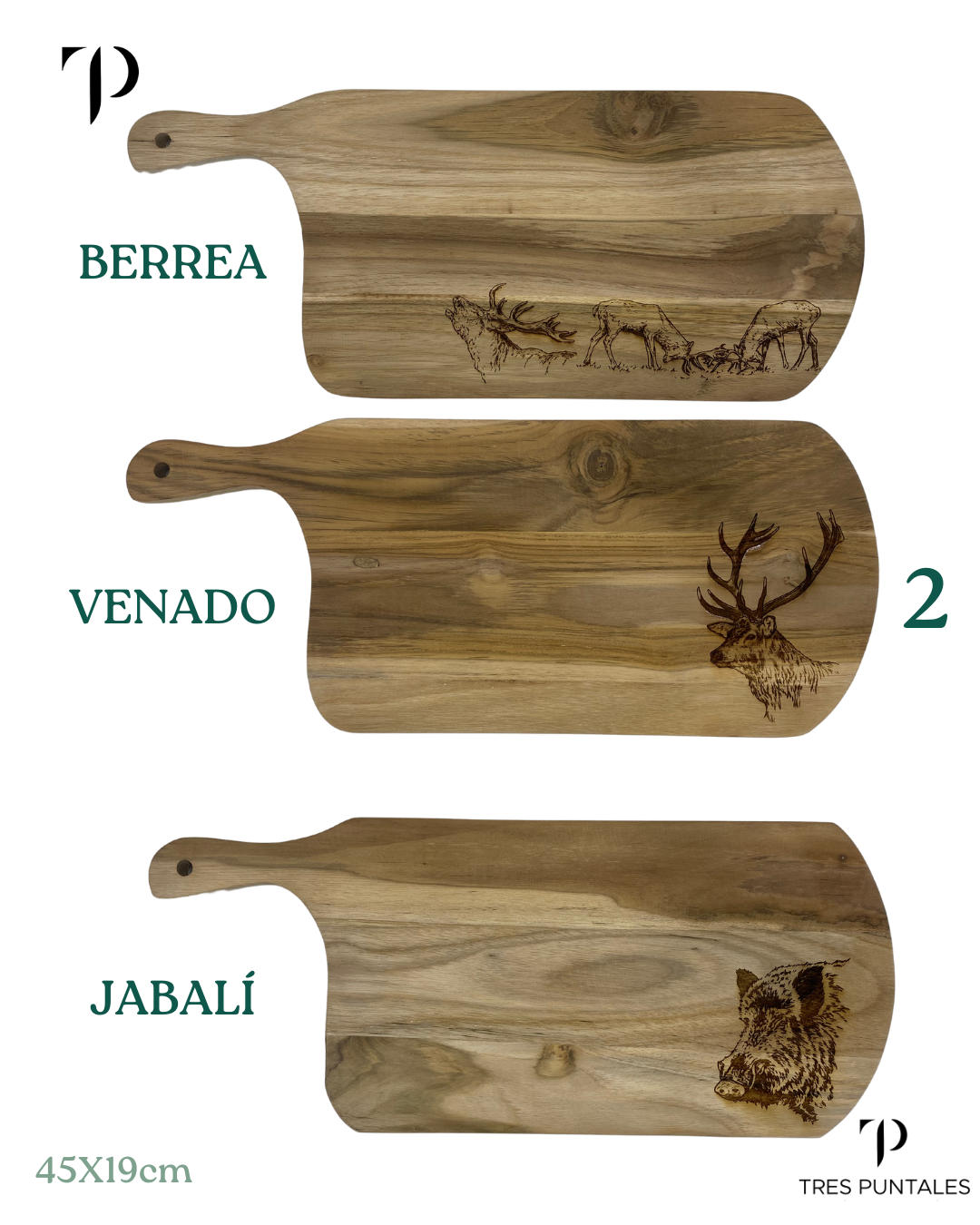 Tabla Asa Madera 45x19cm