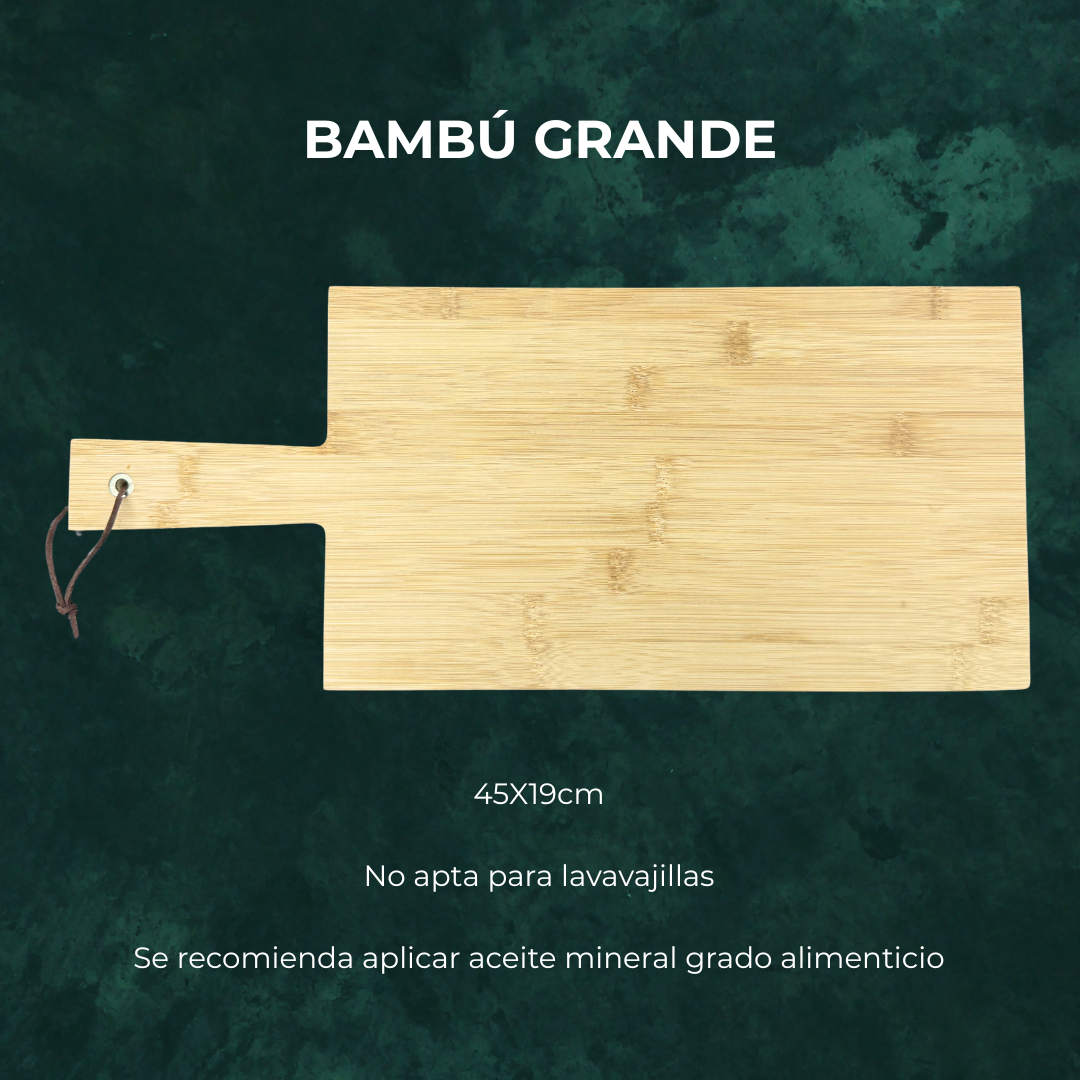 Tabla de corte grande de bambú - Para personalizar