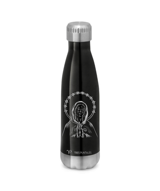 Virgen Rosa Mística - Botella Térmica