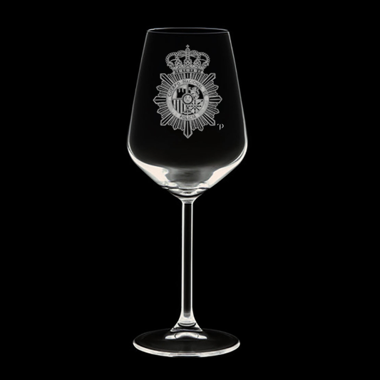 Escudo Policía Nacional - Copa de vidrio