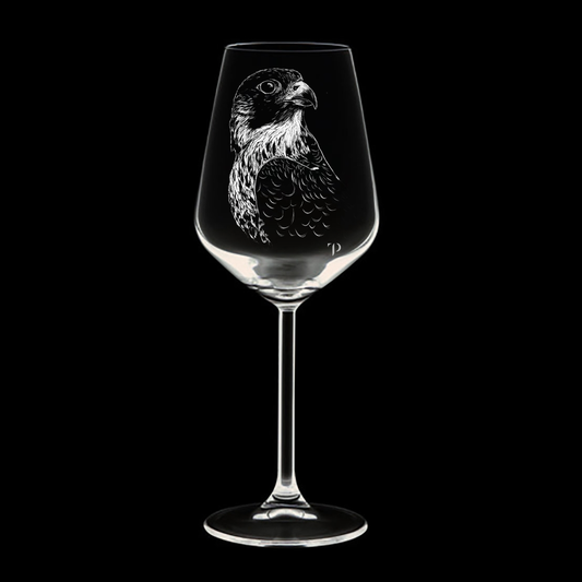 Halcón Peregrino - Copa de vidrio