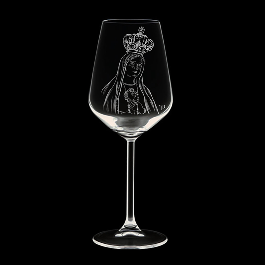 Virgen de Fátima - Copa de vidrio