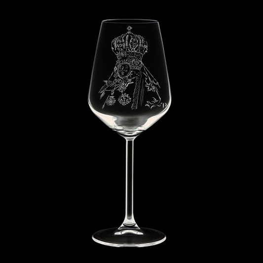 Virgen de la Cabeza - Copa de vidrio