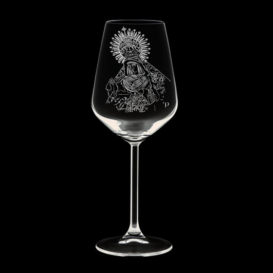 Virgen de la Esperanza Triana - Copa de vidrio