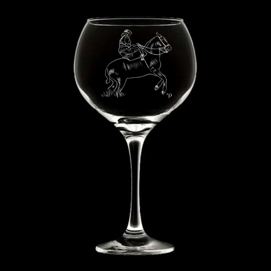 Mujer a Caballo - Copa de balón