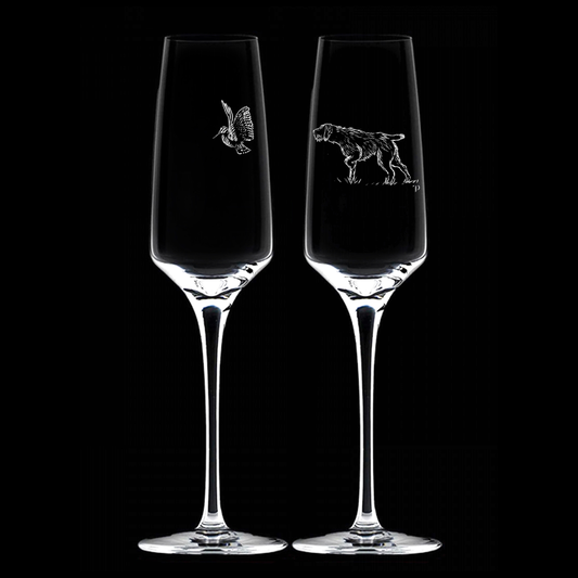 Drathaar y Becada - Copa de vidrio