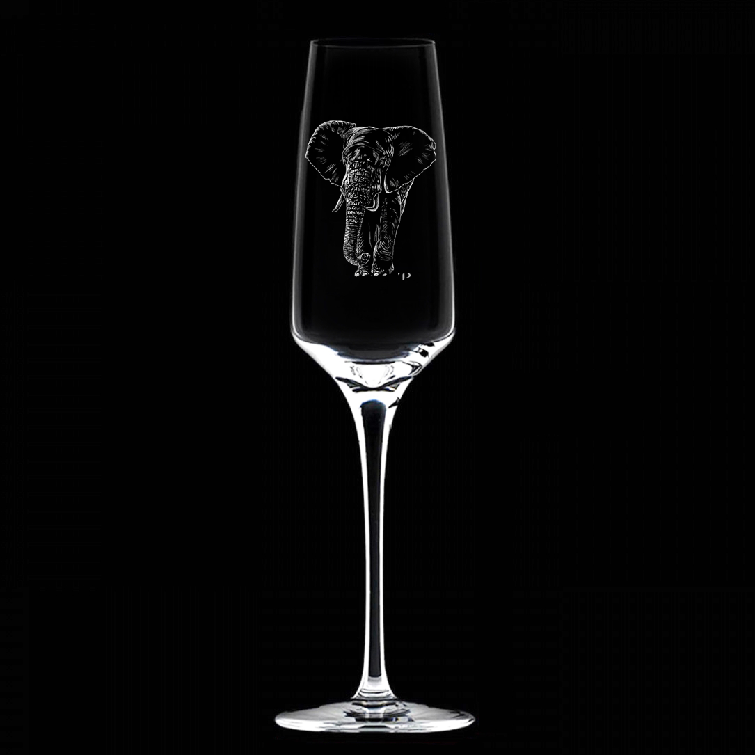 Elefante - Copa de vidrio
