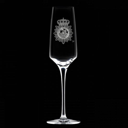 Escudo Policía Nacional - Copa de vidrio
