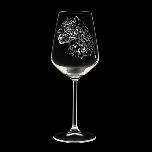 Leopardo - Copa de vidrio