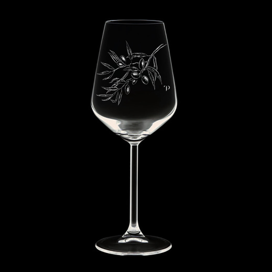 Rama de olivo - Copa de vidrio