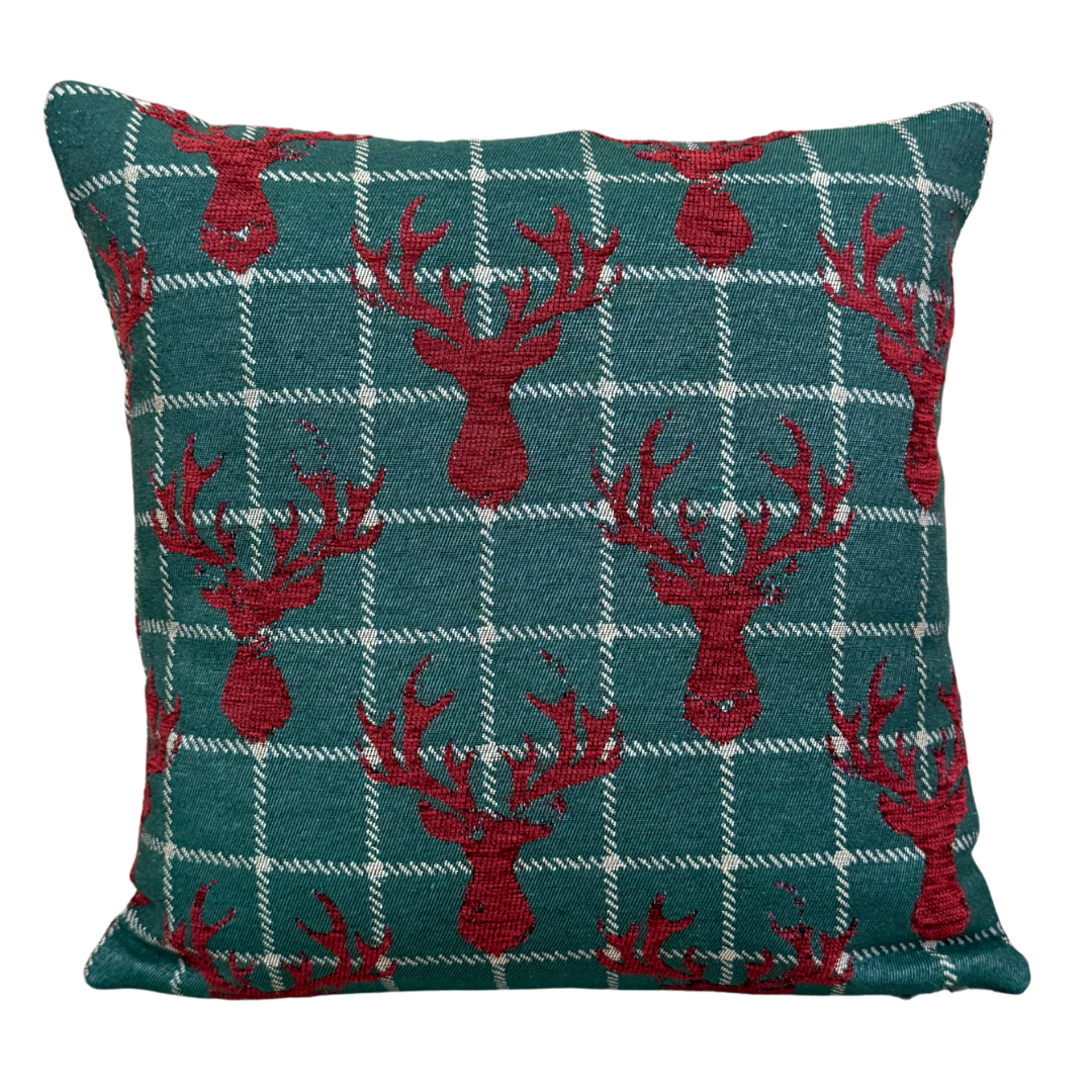 Ciervos Navidad - Funda de cojín