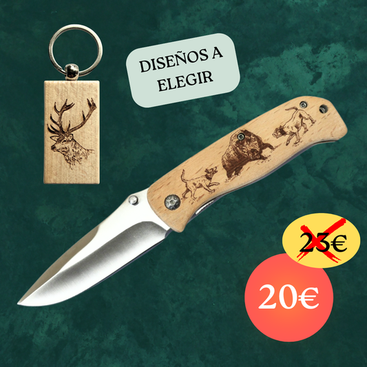 PACK NAVAJA + LLAVERO (diseños a elegir)