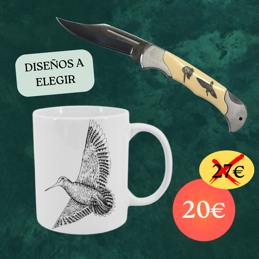 PACK NAVAJA + TAZA (diseños a elegir)