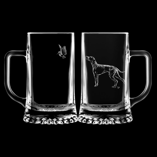 Pointer y Becada - Jarra transparente